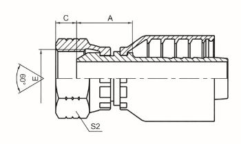美 制NPSM內(nèi)螺紋60°外錐面 SAE J514
