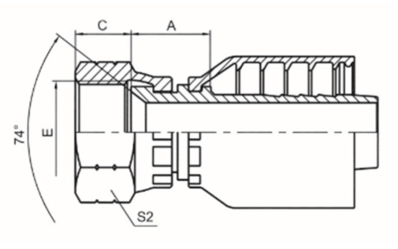 美制JIC內(nèi)螺紋74°內(nèi)錐面 SAE J514